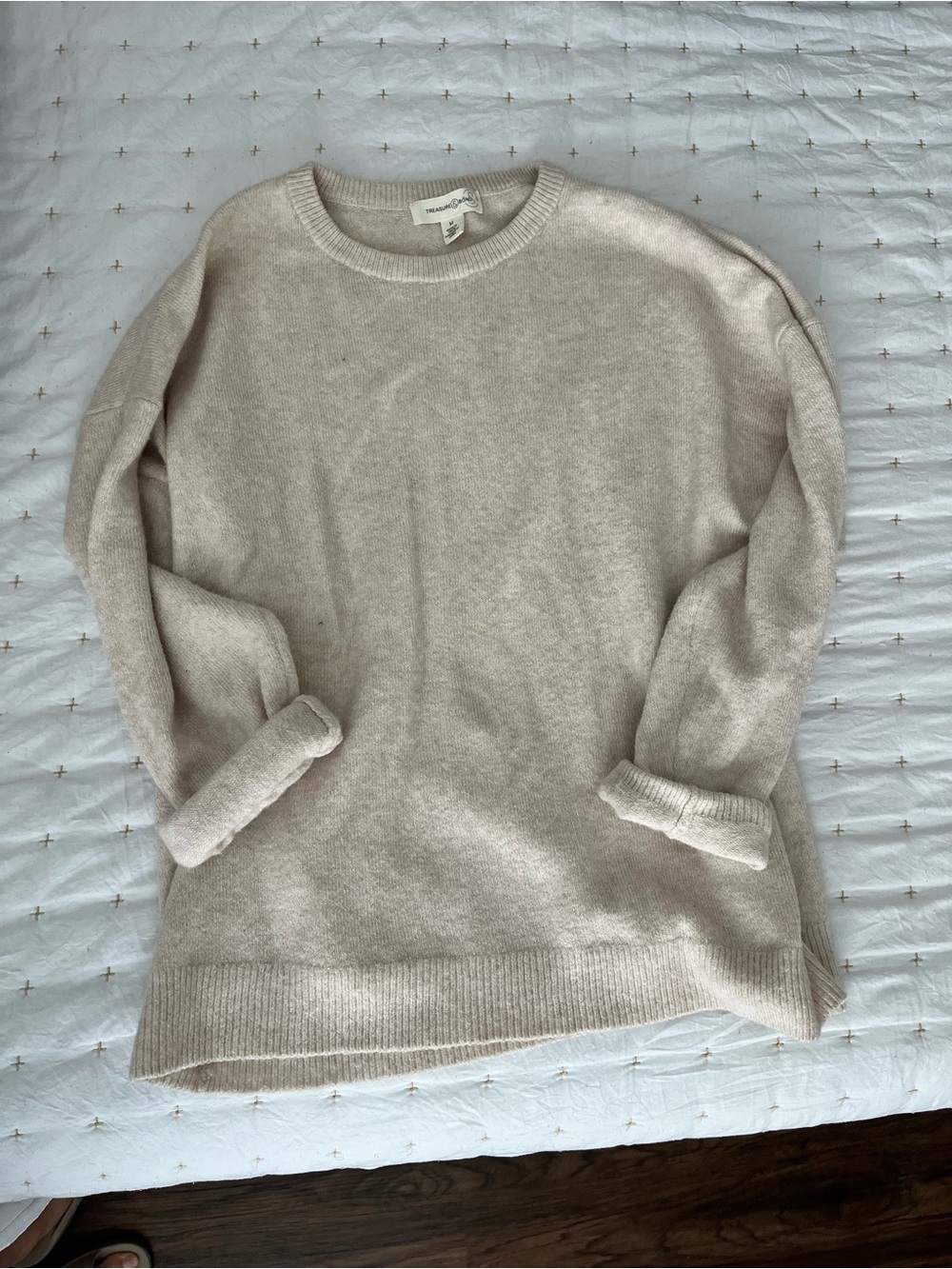 Treasure & Bond Relaxed Crewneck Sweater in Oatmeal